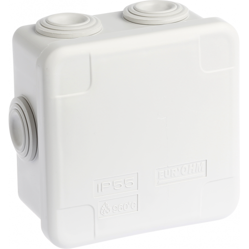 Boite de dérivation étanche avec couvercle enclipsable 80x80x45 960D EUR'OHM Boite de dérivation étanche avec couvercle enclipsable 80x80x45 960D EUR'OHM
