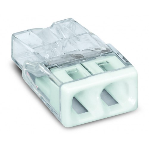 Mini borne 2 fils rigides - 100 pièces WAGO Mini borne 2 fils rigides - 100 pièces WAGO
