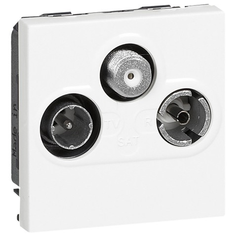Prise TV-R-SAT FM et DAB+ 2 modules LEGRAND Prise TV-R-SAT FM et DAB+ 2 modules LEGRAND