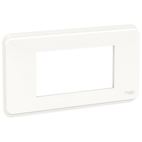 Unica Pro - plaque de finition - Blanc antimicrobien - 4 modules SCHNEIDER ELECTRIC