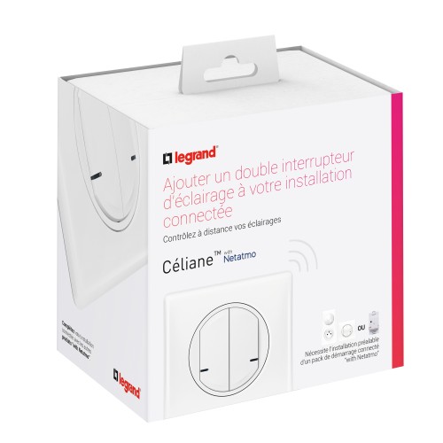Interrupteur double sans fils Céliane with Netatmo LEGRAND Interrupteur double sans fils Céliane with Netatmo LEGRAND