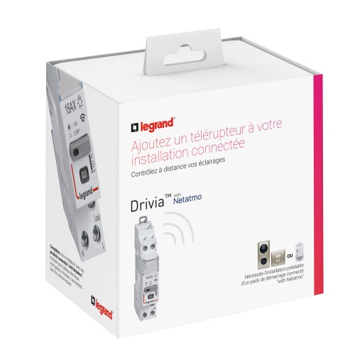 Télérupteur connecté 1P 16AX 230V~- 1 module DRIVIA with Netatmo LEGRAND Télérupteur connecté 1P 16AX 230V~- 1 module DRIVIA with Netatmo LEGRAND