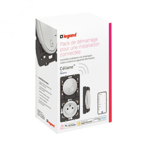 Pack de démarrage Céliane with Netatmo pour installation connectée sans plaque LEGRAND Pack de démarrage Céliane with Netatmo pour installation connectée sans plaque LEGRAND