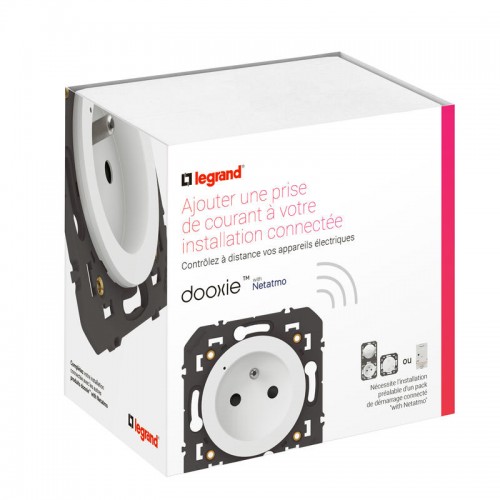 Prise de courant connectée dooxie with Netatmo 16A 3680W avec mesure et suivi consommation - blanc sans plaque LEGRAND Prise de courant connectée dooxie with Netatmo 16A 3680W avec mesure et suivi consommation - blanc sans plaque LEGRAND
