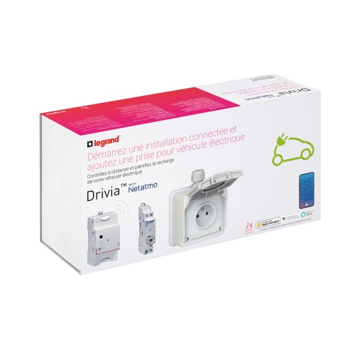Pack de démarrage Green'up Access connecté avec module Control et prise pour véhicule électrique LEGRAND