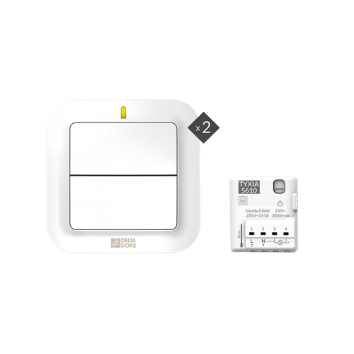 Pack éclairage pour ajout d'un interrupteur supplémentaire sans fil DELTA DORE