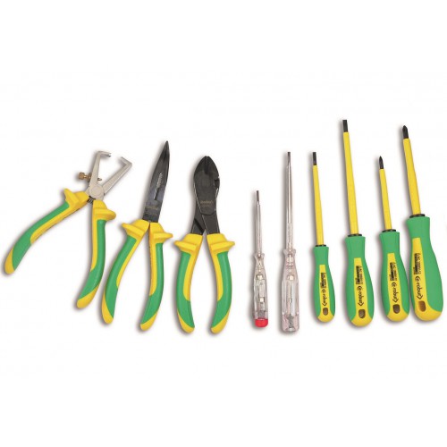 Kit 9 outils : 4 tournevis, 2 testeurs et 3 pinces AGI ROBUR Kit 9 outils : 4 tournevis, 2 testeurs et 3 pinces AGI ROBUR